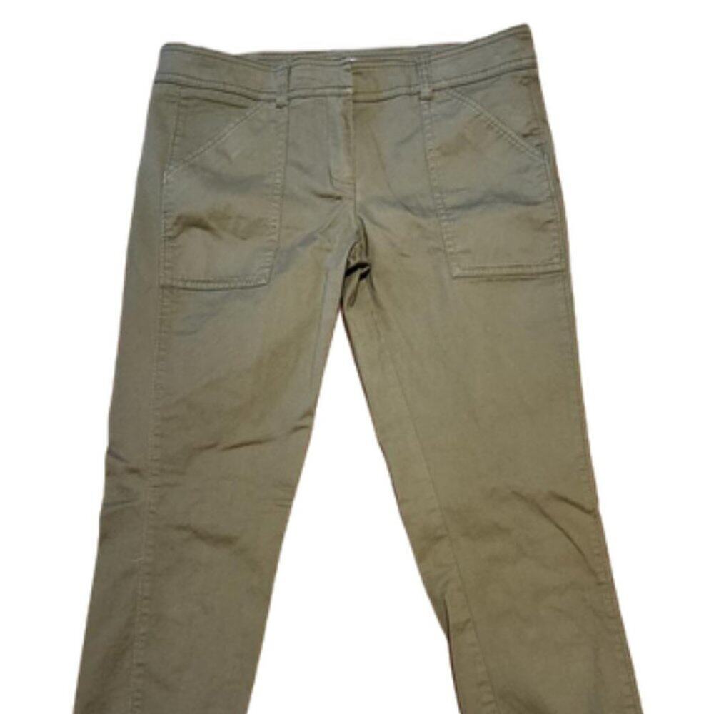 New York & Company Olive Green Stretch Capris || sz4